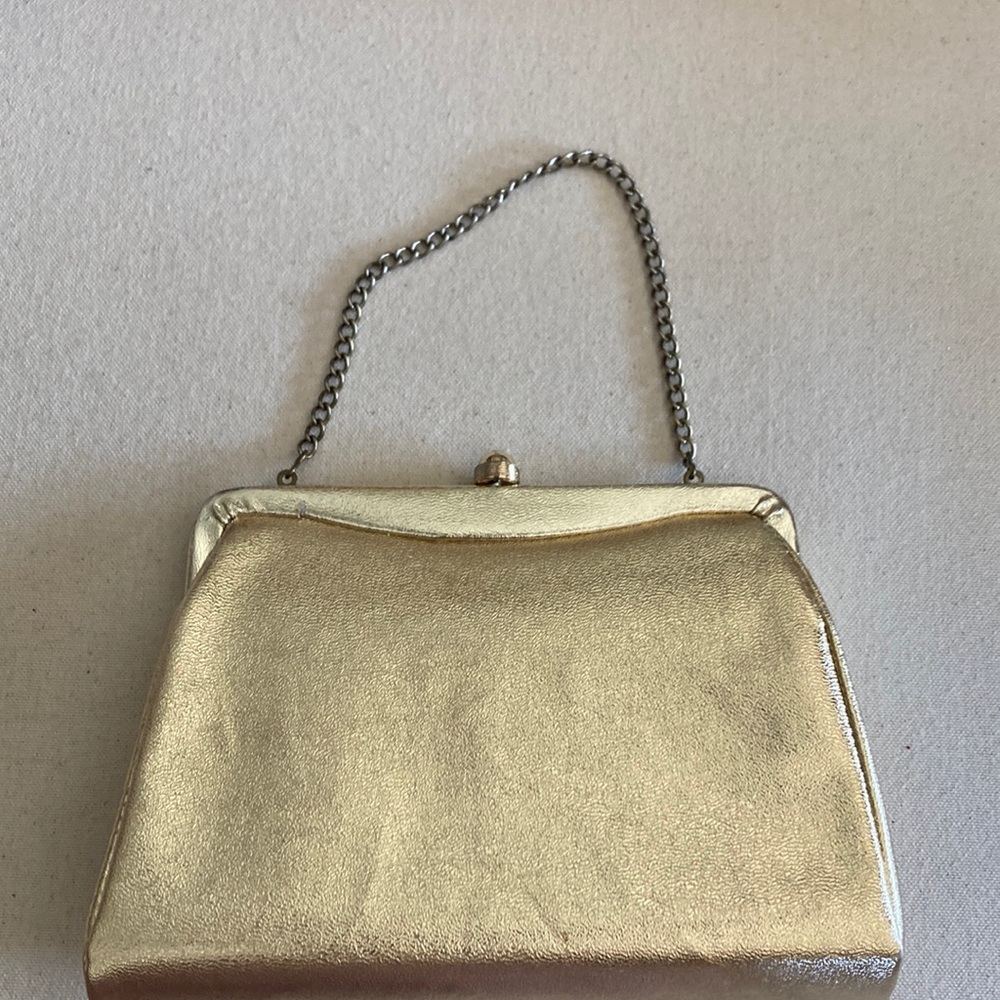Vintage Elegant Gold Clutch Bag